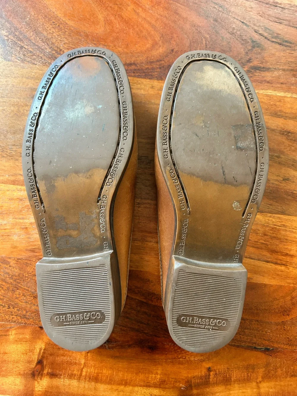 Weejuns Bass Leather Penny Loafer Mules Brown - Size 6